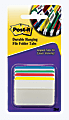 Post-it Durable Tabs, 2 in. x 1.5 in., Pack of 24 Tabs, Beige, Green, Red, Canary Yellow 