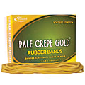 Alliance Rubber Pale Crepe Gold® Rubber Bands In 1/4-Lb Box, #117B, 7" x 1/8", Box Of 75