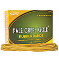 Alliance Rubber Pale Crepe Gold® Rubber Bands In 1/4-Lb Box, #117B, 7" x 1/8", Box Of 75 1 thumbnail image