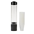 Mind Reader Plastic Cup Dispenser, 15"H x 3-1/2"W x 3-1/2"D, 7 Oz Cups, Black/Silver