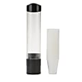 Mind Reader Plastic Cup Dispenser, 15"H x 3-1/2"W x 3-1/2"D, 7 Oz Cups, Black/Silver 1 thumbnail image