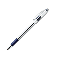 Pentel® R.S.V.P.® Ballpoint Pens, Fine Point, 0.7 mm, Clear Barrel, Blue Ink, Pack of12