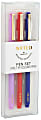 Noted by Post-it® Felt Tip Pens, Fine Point, 0.5 mm, Assorted Barrel Colors, Assorted Ink Colors, Pack Of 3 Pens