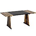 Bestier Wood Dining Table, 29-9/16” x 70”, Rustic Brown