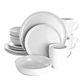 Gibson Elite Serenade 16-Piece Round Stoneware Dinnerware Set, White 1 thumbnail image