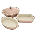 Staub Ceramic 4-Piece Ceramic Mixed Baking Pan Set With Lid, Light Pink 1 thumbnail image