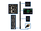 Tripp Lite 5/5.8kW Single-Phase Monitored PDU, LX Interface, 208/240V Outlets (36 C13/6 C19), L6-30P, 10 ft. Cord, 0U 1.8m/70 in., TAA 1 thumbnail image
