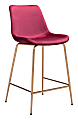 Zuo Modern Tony Counter Chair, Red/Gold