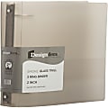 JAM PAPER 3 Ring Plastic Binder, 2 inch, Smoke Gray, Sold Individually 1 thumbnail image