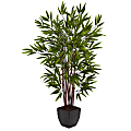 Nearly Natural Bamboo 48”H Silk Tree With Planter, 48”H x 34”W x 27”D, Green 1 thumbnail image