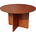 Boss Office Products 47"W Round Wood Conference Table, Driftwood 1 thumbnail image