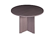 Boss Office Products 47"W Round Wood Conference Table, Driftwood 1 thumbnail image
