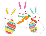 Amscan Easter Bunny Yard Signs, 24-7/16" x 10" x 1", Multicolor, Pack Of 3 Signs 1 thumbnail image