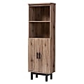 Baxton Studio 73"H Modern Bookcase, Oak/Black 1 thumbnail image