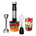 MegaChef 4-in-1 Immersion Hand Blender, Silver