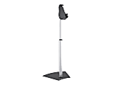 Kantek Floor Mount Tablet Kiosk Stand - Up to 10.1" Screen Support - 46.5" Height x 17.4" Width - Floor - Steel - Black, Silver, Aluminum - Locking System