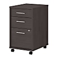 kathy ireland® Office by Bush Business Furniture Method 20"D Vertical 3-Drawer Mobile File Cabinet, Storm Gray, Standard Delivery