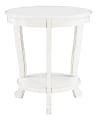 Powell Heller Side Table With Shelf, 24" x 22", White