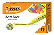 BIC® Brite Liner Tank Highlighters, Chisel Tip, Yellow, Pack Of 36 Markers 1 thumbnail image