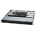 Supermicro SuperChassis SC813MTQ-R400CB System Cabinet - Rack-mountable - Black - 1U - 4 x Bay - 4 x Fan(s) Installed - 2 x 400 W - µATX, ATX Motherboard Supported - 33.51 lb - 6 x Fan(s) Supported - 4 x External 3.5" Bay - 1x Slot(s)
