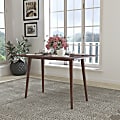 Flash Furniture Hatfield Mid-Century Modern Wood Dining Table, 29-3/4”H x 30”W x 47-1/4”D, Dark Walnut
