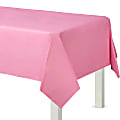 Amscan Flannel-Backed Vinyl Table Covers, 54” x 108”, New Pink, Set Of 2 Covers