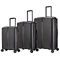 DUKAP Airley Polypropylene Expandable Rolling Luggage Set, Black, Set Of 3 Pieces 1 thumbnail image