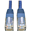 Tripp Lite Cat6 Cat5e Gigabit Molded Patch Cable RJ45 M/M 550MHz Blue 35ft - 128 MB/s - 35 ft - Blue