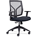 Lorell® Mesh/Fabric Mid-Back Chair, Dark Blue/Black
