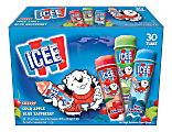 Icee Freeze Squeeze Up Tubes Variety Pack, 89.92 Oz, Box Of 30 Tubes