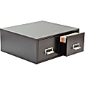 SteelMaster® 2-Drawer Index Card Storage Cabinet, 18 2/5" x 16" x 7 1/4", Black