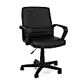 OFM Essentials Ergonomic Vinyl Mid-Back Chair, Black