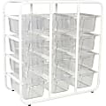 Storex Cubby Bin Storage Rack - 15.7" Height x 13.5" Width28" Length - Clear - 1 / Carton 1 thumbnail image