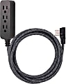 Cordinate 3-Outlet Extension Cord, 10', Black/Gray Heather 1 thumbnail image