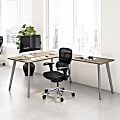 WorkPro® Motiva 60"W Modern L-Shaped Office Desk With Metal Legs, Modern Hickory, Standard Delivery 1 thumbnail image