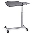 Lorell Laptop Mobile Caddy - 0.59" Table Top Thickness - 38" Height x 29.50" Width x 20" Depth - Assembly Required - Silver