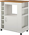 Ameriwood™ Home Williams Kitchen Cart, 35-1/8”H x 29-5/8”W x 17-1/4”D, White