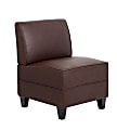 Boss Office Products Sectional Seating Sofa, No Arms, Bomber Brown/Mocha