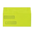 LUX #10 Invoice Envelopes, Double-Window, Peel & Press Closure, Wasabi, Pack Of 50