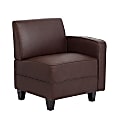 Boss Office Products Sectional Seating Sofa, Takes Arms, Bomber Brown/Mocha