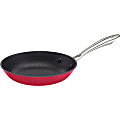 Cuisinart CIL22-26RN 10in Fry Pan Red Accs Castlite Non-stick Cast Iron