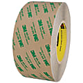 3M™ 468MP Adhesive Transfer Tape, 3" Core, 3" x 60 Yd., Clear, Case Of 12
