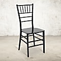 Flash Furniture HERCULES Series Resin Stackable Chiavari Chair, Black