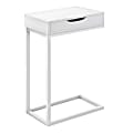 Monarch Specialties Mona Accent Table, 24-1/2"H x 16"W x 10-1/4"D, White