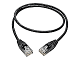 Tripp Lite Cat6a 10G Snagless Molded Slim UTP Ethernet Cable (RJ45 M/M) Black 2 ft. (0.61 m)