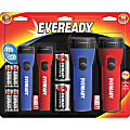 Energizer LED Flashlight Combo Pack - LED - Bulb - 25 lm LumenD - Battery - Red, Blue - 4 / Pack