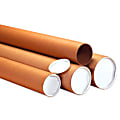 Partners Brand Heavy-Duty Kraft Mailing Tubes, 3" x 60", 80% Recycled, Kraft, Pack Of 24