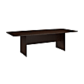 Bush Business Furniture 96"W x 42"D Boat Shaped Conference Table with Wood Base, Mocha Cherry, Standard Delivery