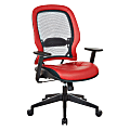 Office Star™ Space 57 Series Dark Air Grid Back Ergonomic Mesh High-Back Managers Office Chair, Lipstick Red