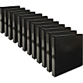 Business Source Round Ring View Binder, 1" Rings, Black 1 thumbnail image